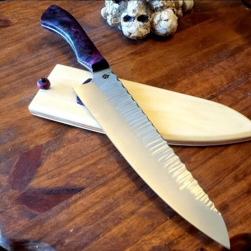 cuchillo para chef con funda